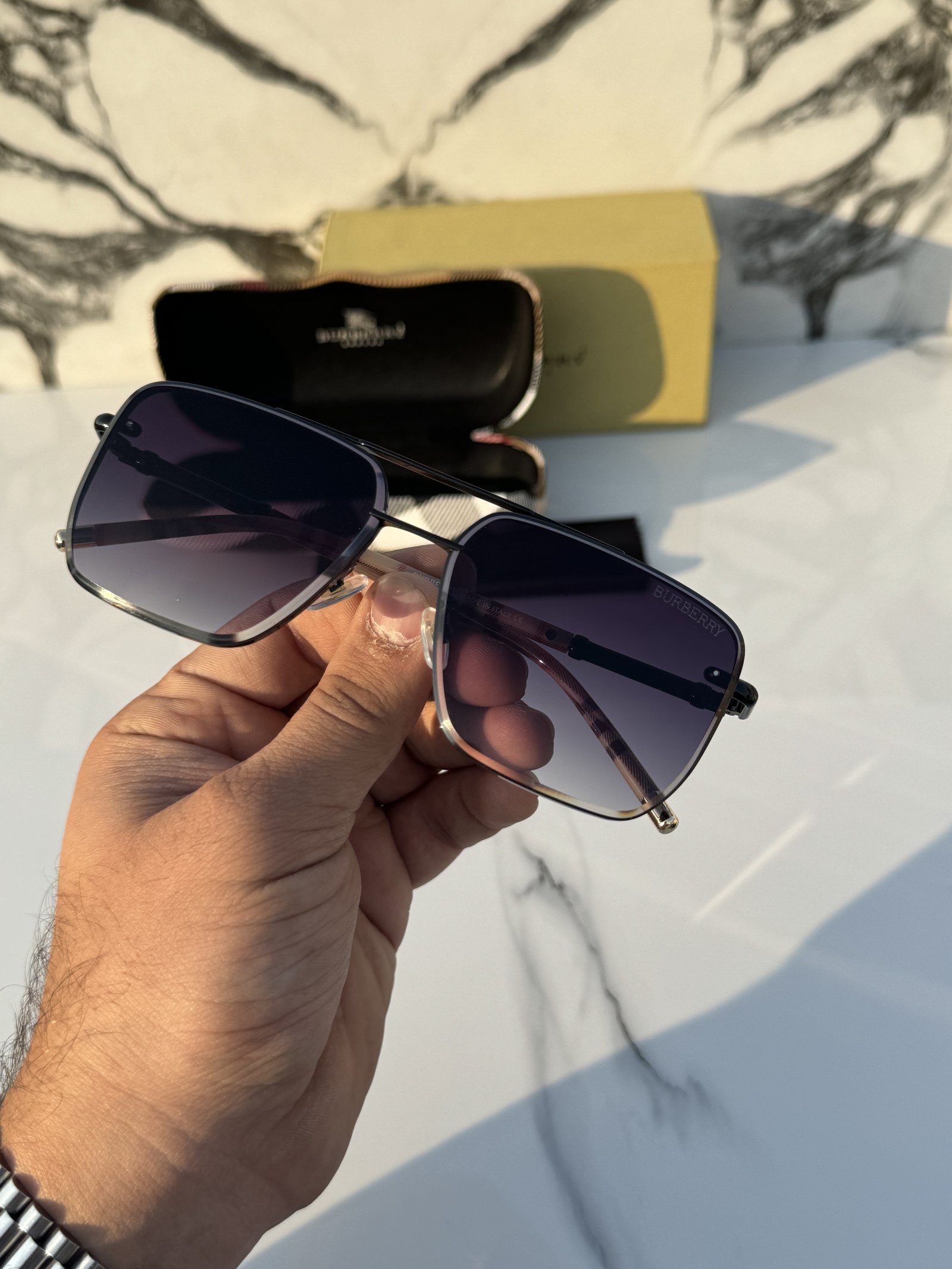 Branded Sunglasses 23066_blackshaded (With Original Kit) - Image 3