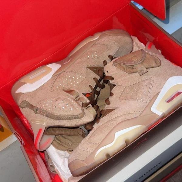 Travis Scott x Air Jordan 6 Retro British Khaki TOP BATCH UA - Image 3
