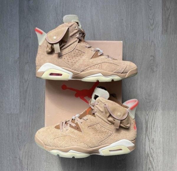 Travis Scott x Air Jordan 6 Retro British Khaki TOP BATCH UA - Image 4