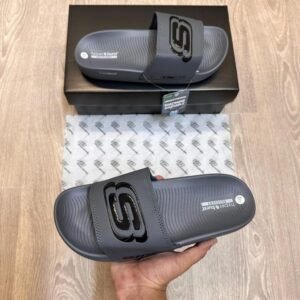 Skechers Hyper Burst Soft Premium Grey Black Flip Flop SE12