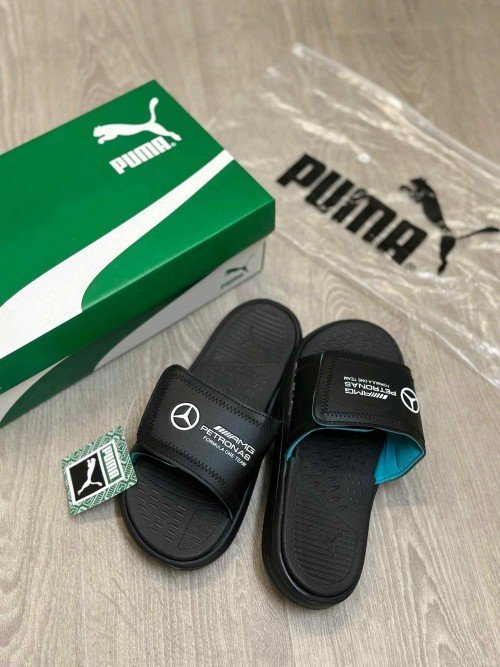 Puma X Mercedes AMG Petronas F1 SoftRide Black Spectra Green Flip - Image 2