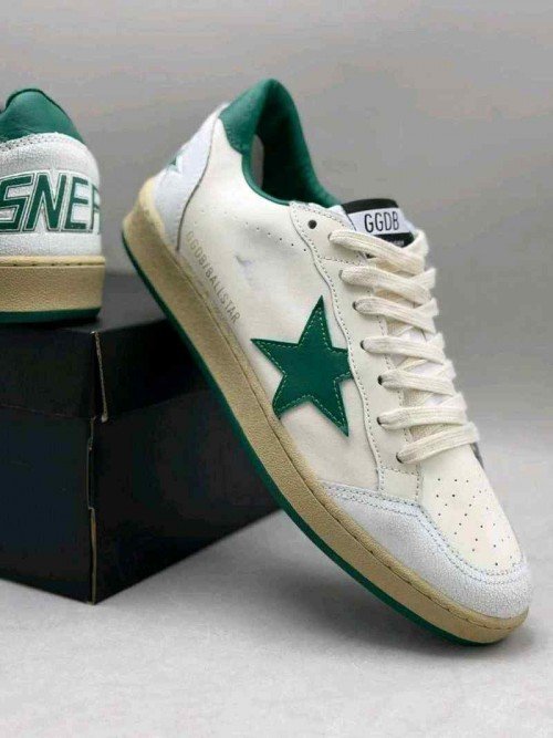 GOLDEN GOOSE BALLSTAR WHITE GREEN - Image 7