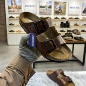 BIRKENSTOCK BROWN SLIDE premium