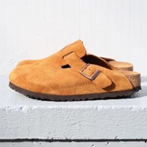 Birkenstock boston tan suede