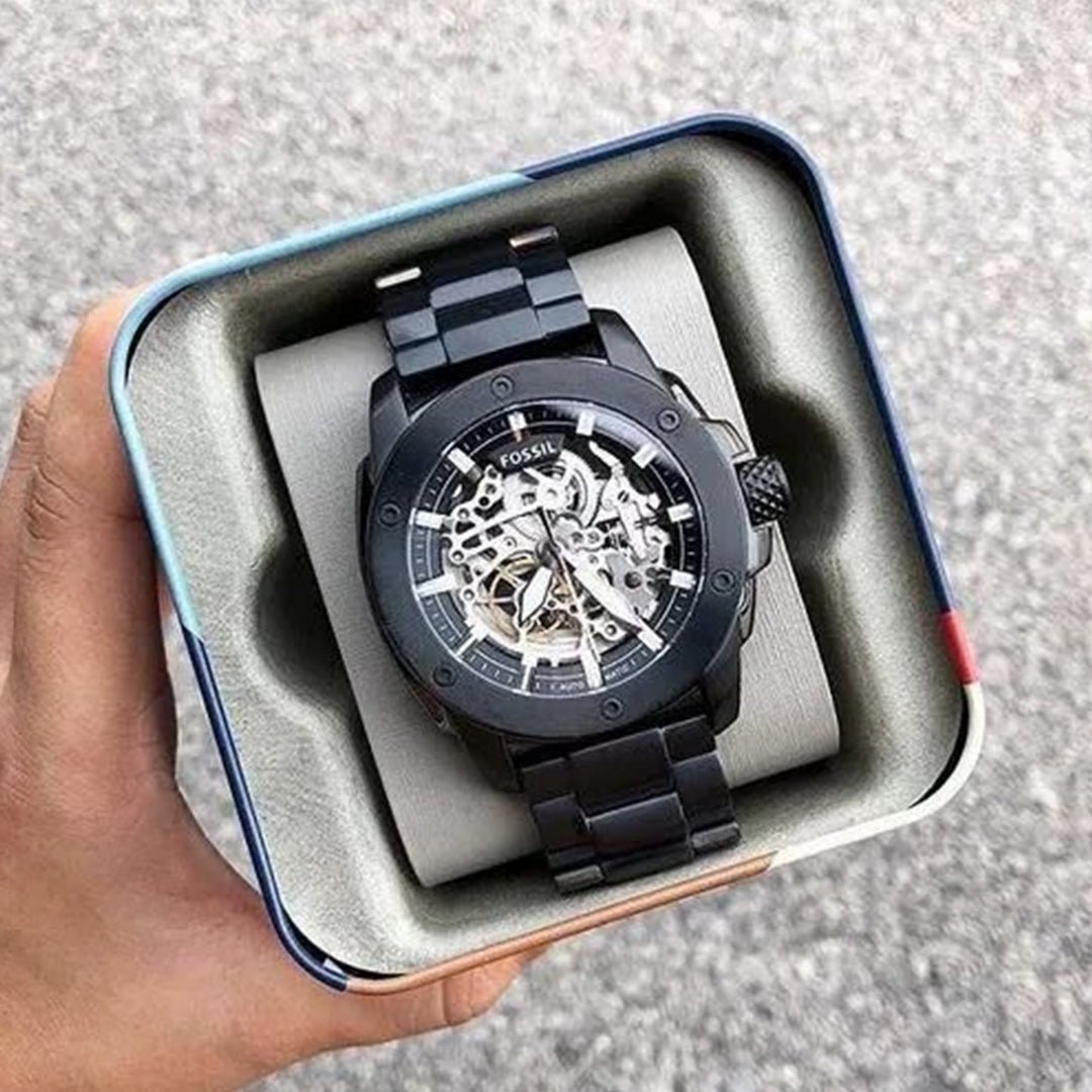 Fossil New Black Metal Automatic Watch - Image 2