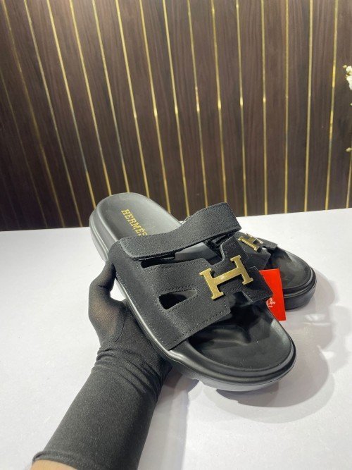 Hermes mule Flipflop black