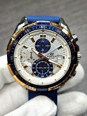 Edifice Blue Leather Watch - Image 2