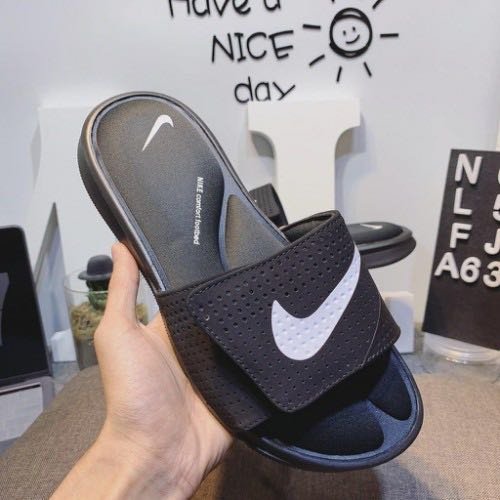 NIKE LINE ULTRA COMFORT FOOTBED BLACK SLIDE