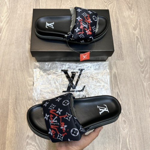 Louis Vuitton Pool Pillow Monogram Black Slides SE12