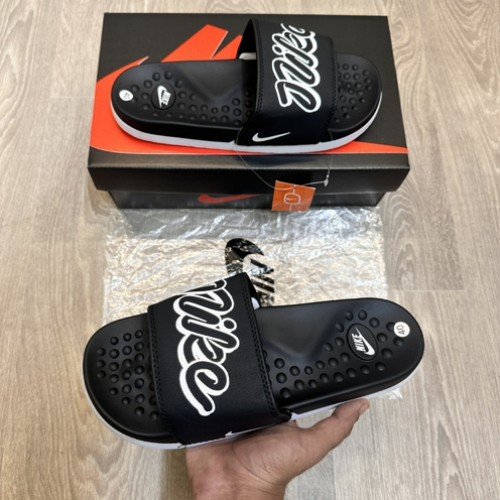 Nike Ultra Comfort Soft Cusion Black White Flip-Flop SE12