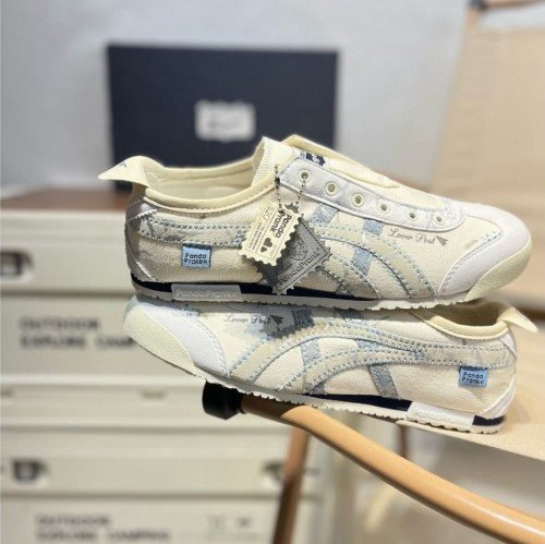 Onitsuka Tiger Panda Prank White Silver Slip On