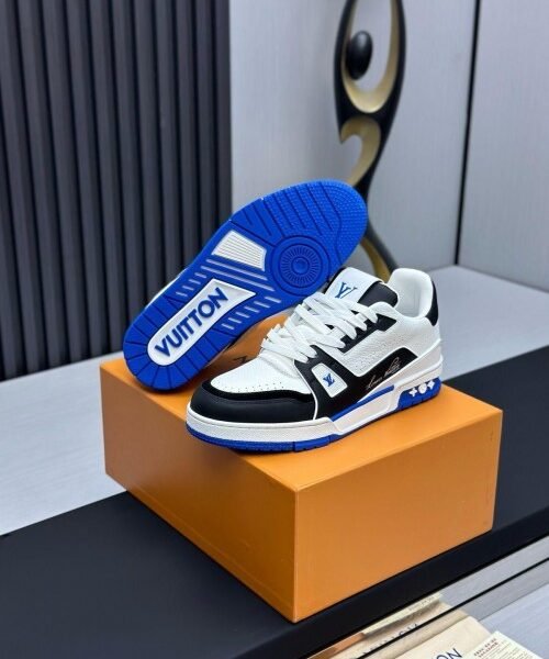 Louis Vuitton Lv Trainer White Blue