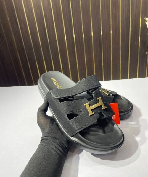Hermes mule Flipflop black