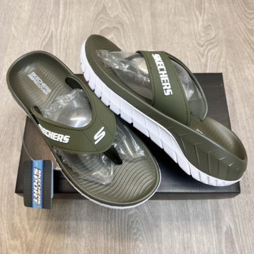 Skechers Go Recover Adjust Premium Green White Simplex