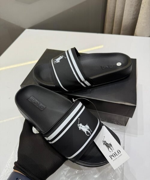 Lacoste Flip Flop Black White
