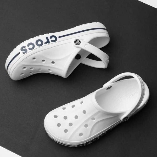 Croc.s Bayaband Clog Clogs White Carry Bag n og Box