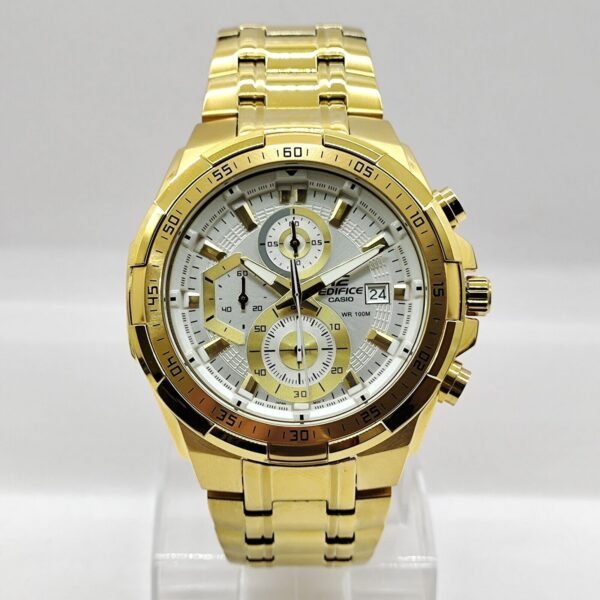 Edifice Gold White Metal Watch