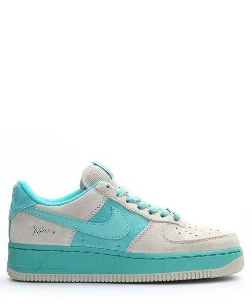 airforce 1 x tiffany grey blue with og box bottel packing laces