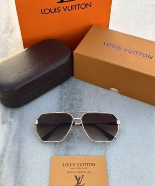 Branded Lv Gold Brown Sunglasses FT (With Original Kit)
