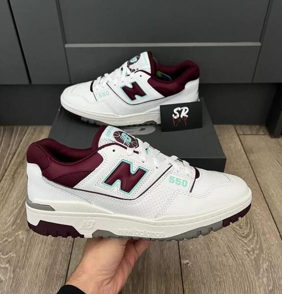 new balance 550 Burgundy Cyan maroon classic