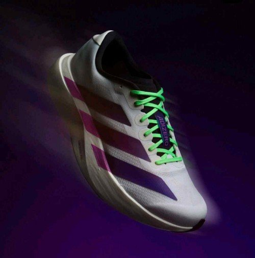 Adidas Adizero Evo SL White Purple Lime Burst