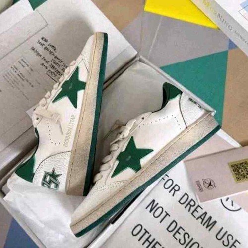 GOLDEN GOOSE BALLSTAR WHITE GREEN
