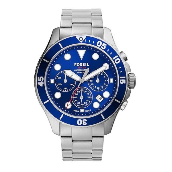 Fossil Fb 03 silver Blue Metal Watch