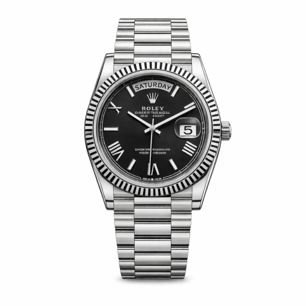 Rolex Oyster Perpetual Day-Date Black Dial Watch