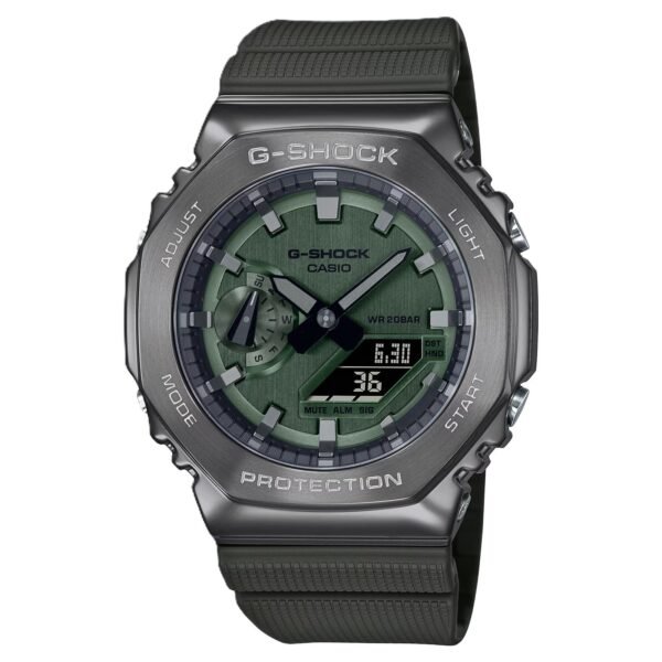 G-shock Gm 2100 Stainless Steel Green Strap Watch