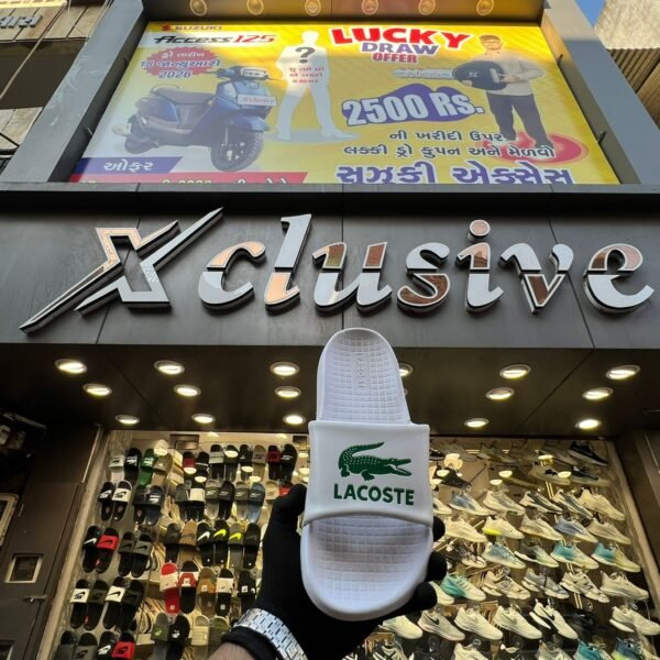 Lacoste Men Solid PU Open Toe Sliders