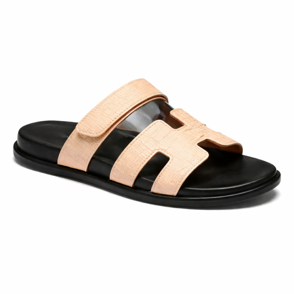 Hermes Sandal Cream Black 208 TOP BATCH UA