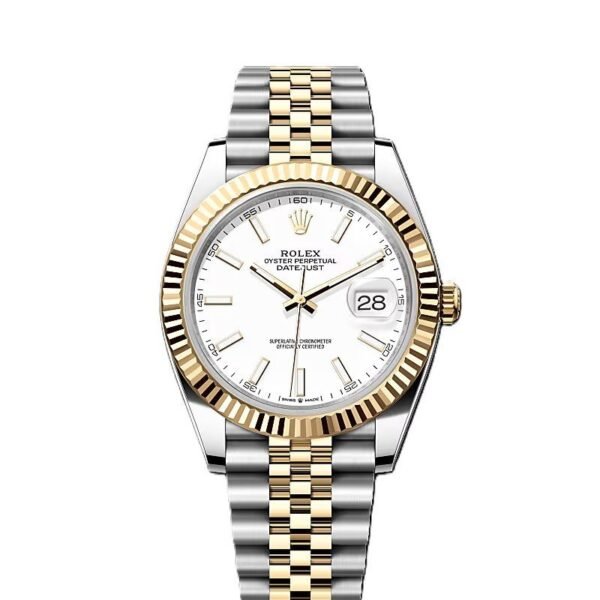 Rolex Datejust Dualtone White Dial Metal Watch