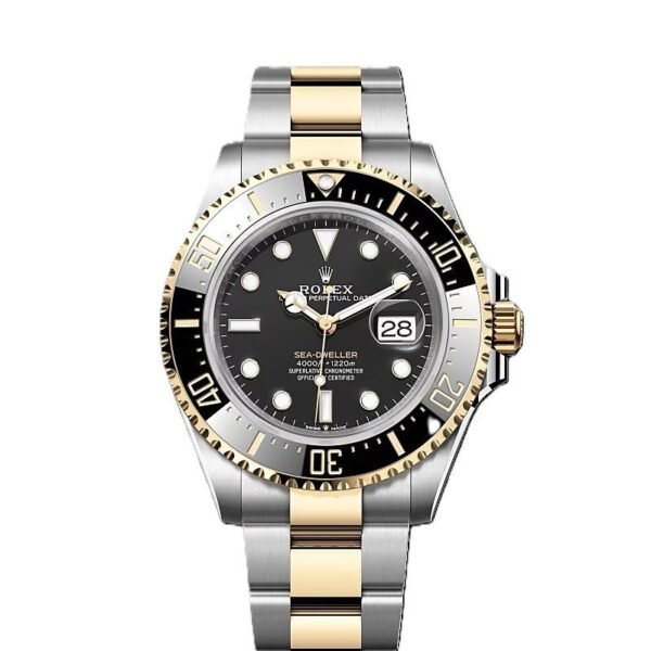 Rolex Sea-Dweller yellow gold Bezel and black dial