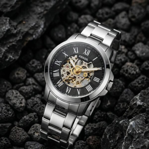 Fossi_l Grant Automatic Silver-Black