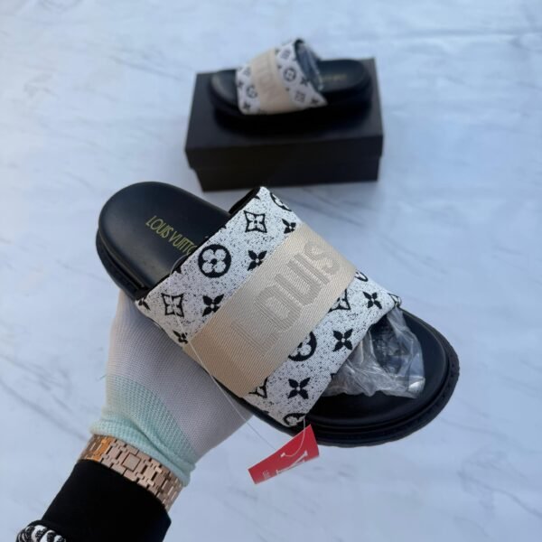 L.V premium flip flop white