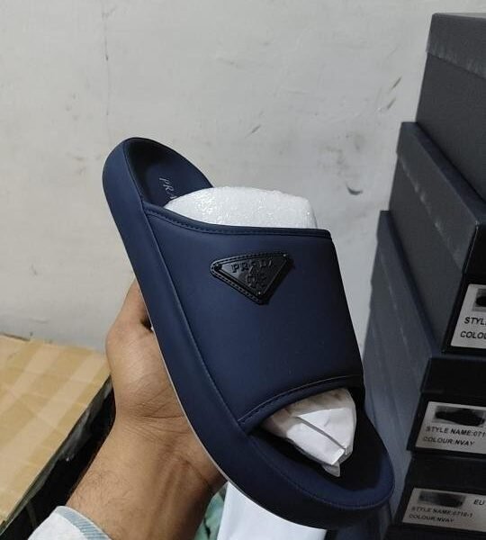 Pra_da Milano Navy Blue Slides UA