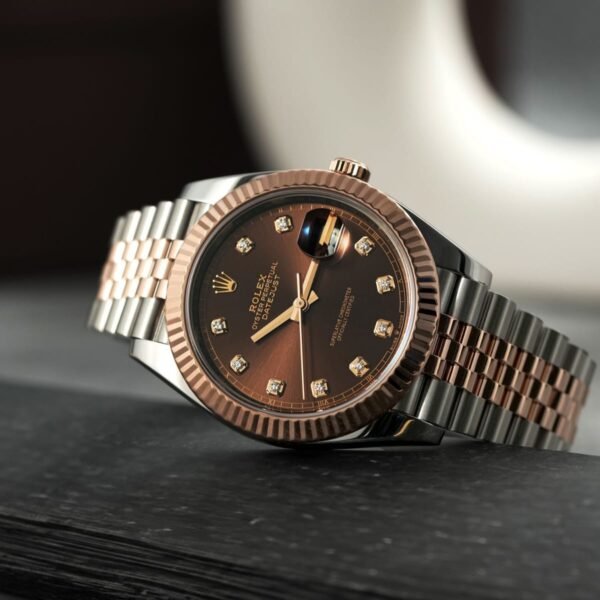 Rolee_x Oyster Perpetual Date Just Automatic Copper