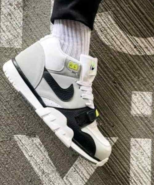nikee air trainer 1 white black volt sale