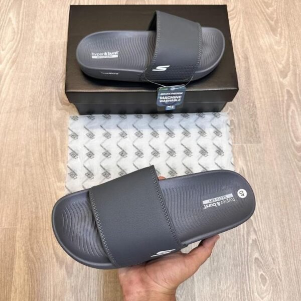 Skechers Hyper Burst Soft Premium Grey White Flip Flop SE12