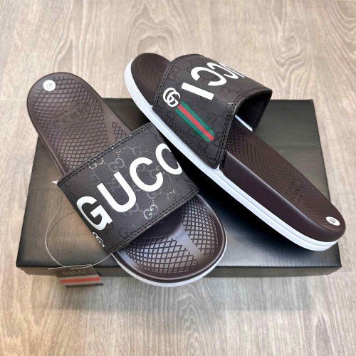 Gucci Monogram Soft Comfort Premium Brown Flip Flop