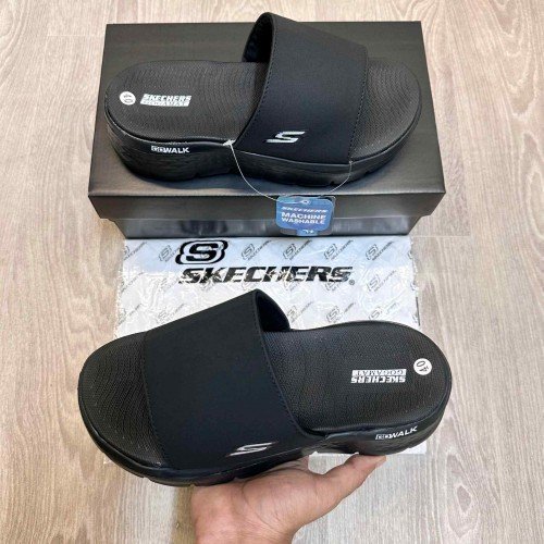 Skechers Go Walk Flex Premium Full Black Flip Flop