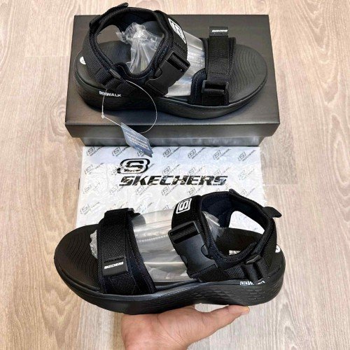 Skechers Go Walk All Black Premium Sandal