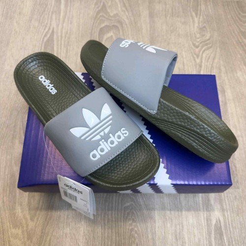 Adidas Hyper Boost Premium Grey Olive Slides