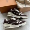 LOUISS VUITTONN BY TYLER THE CREATOR LV TRAINER DARK MOCHA BROWN NUBUCK