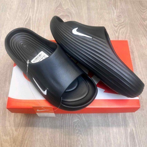 Nike React X Rejuven8 Black White Slides