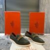 Hermes_logo GRENN 100% Genuine Suede Leather
