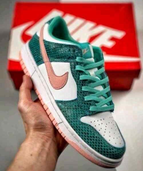 nikee dunk low washed teal snake skin SALE