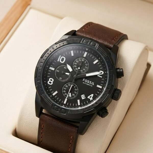 Fossii_l Bronson Chronograph Luggage Leather