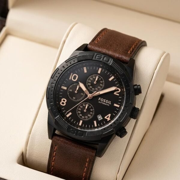 Fossii_l Bronson Chronograph Luggage Leather