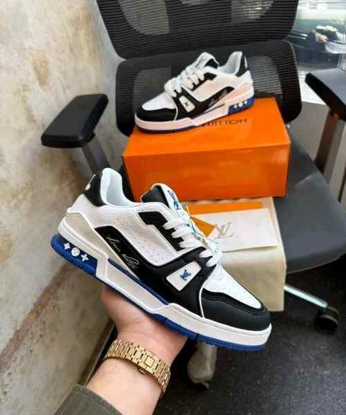 Louiss Vuittonn Lv Trainer White Blue